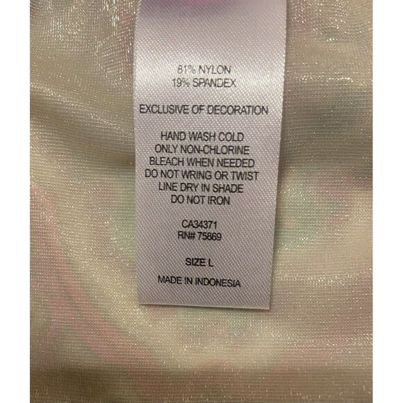 Betsey Johnson $118 Bikini Swimsuit Neon Mixed Animal Print Paisley Size Large - Picture 7 of 9